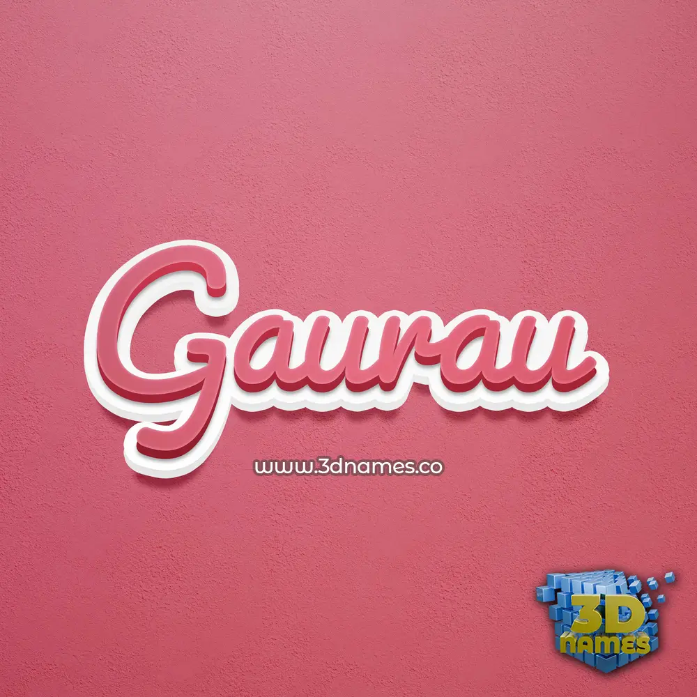 gaurau in Red Scribble style - 3D name wallpaper