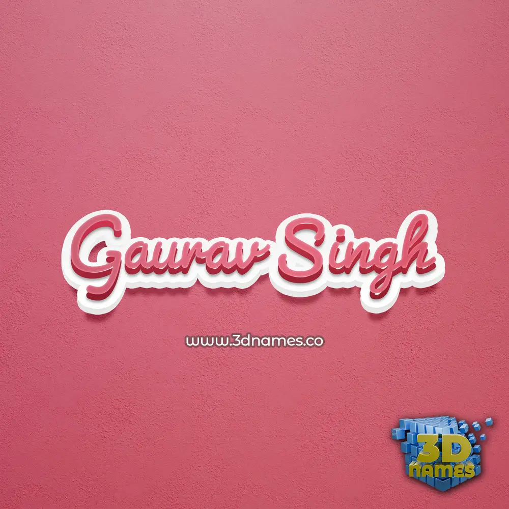 gaurav singh in Red Scribble style - 3D name wallpaper