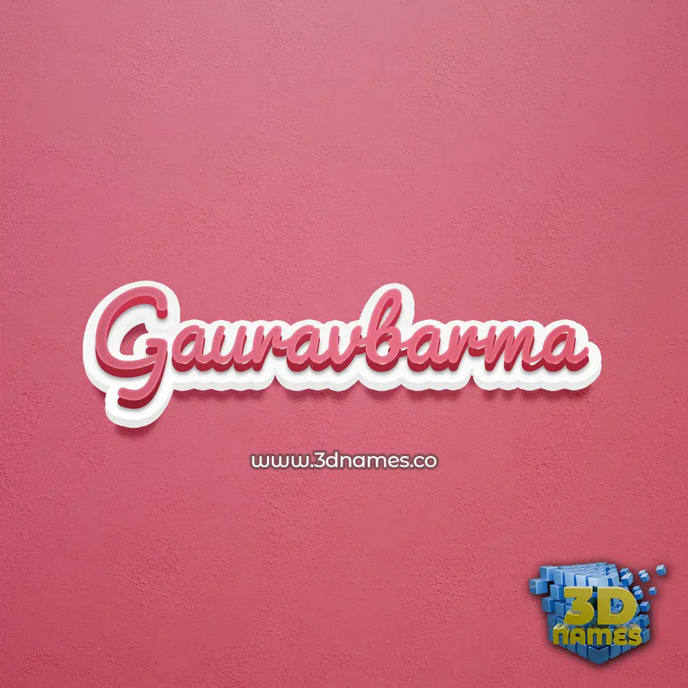 gauravbarma in Red Scribble style - 3D name wallpaper