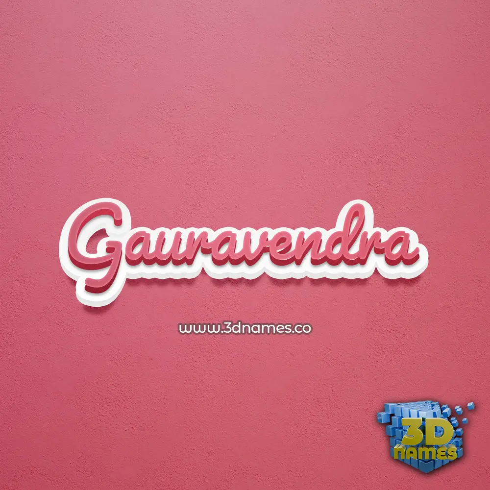 gauravendra in Red Scribble style - 3D name wallpaper