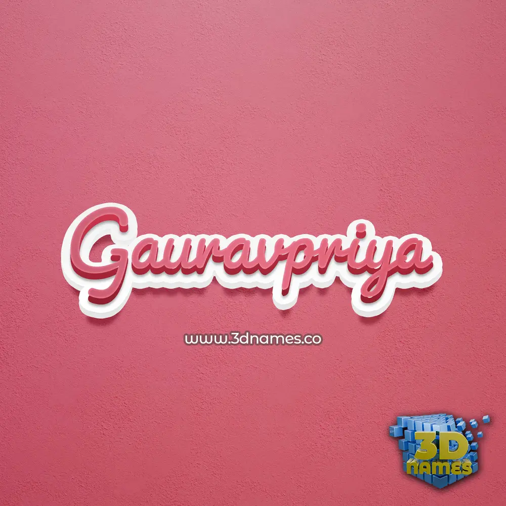 gauravpriya in Red Scribble style - 3D name wallpaper