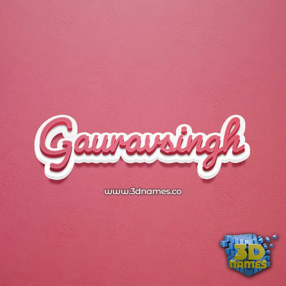 gauravsingh in Red Scribble style - 3D name wallpaper