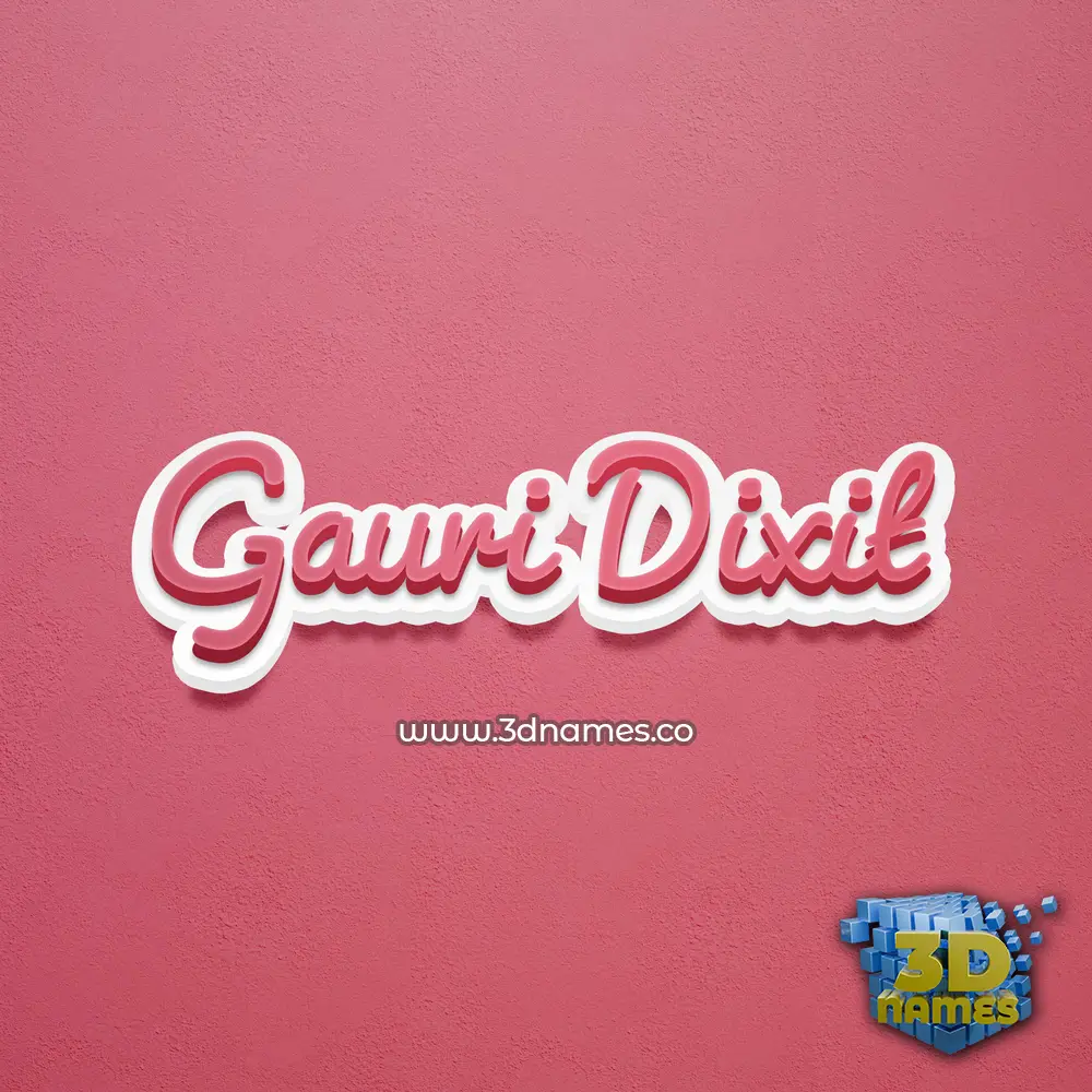 gauri dixit in Red Scribble style - 3D name wallpaper