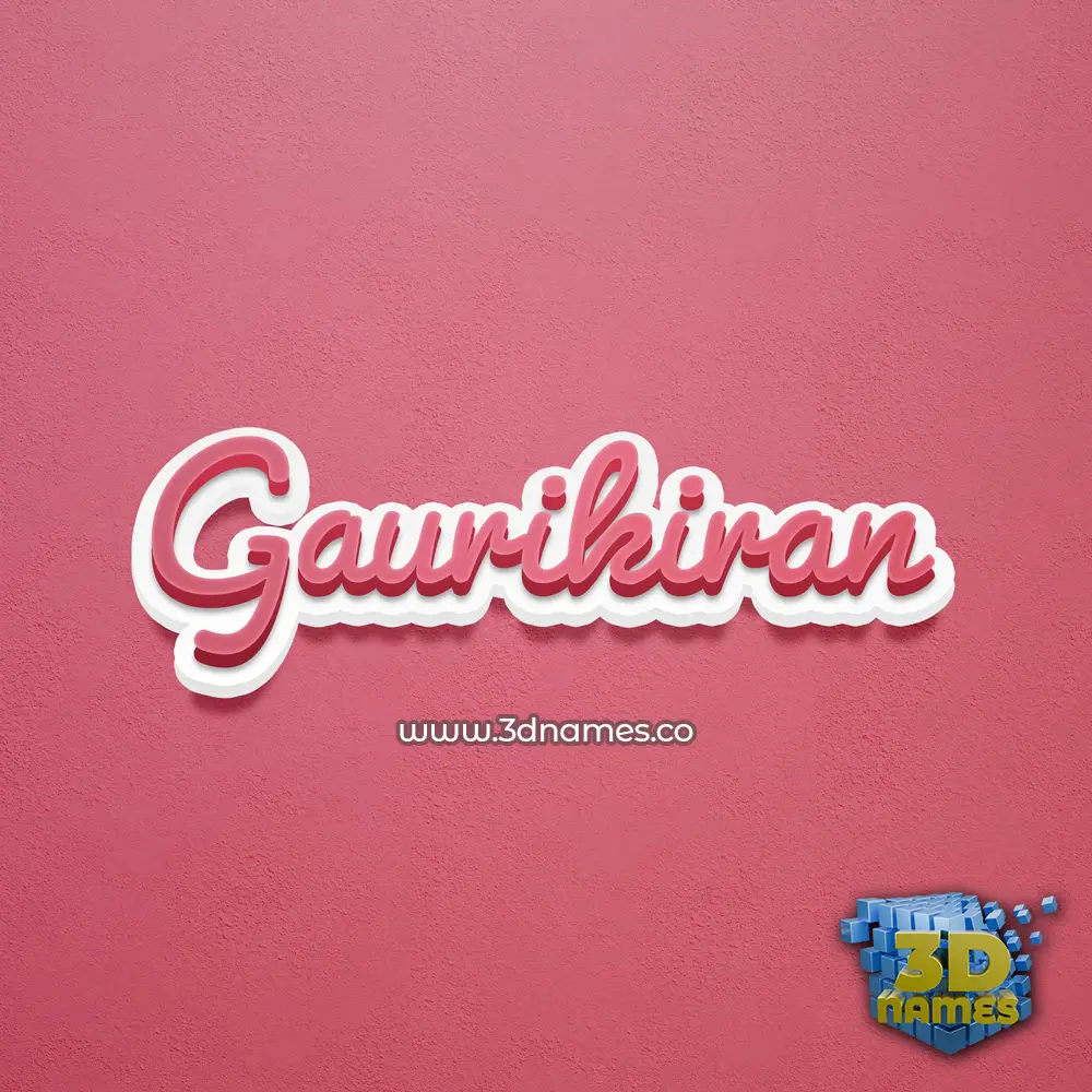 gaurikiran in Red Scribble style - 3D name wallpaper