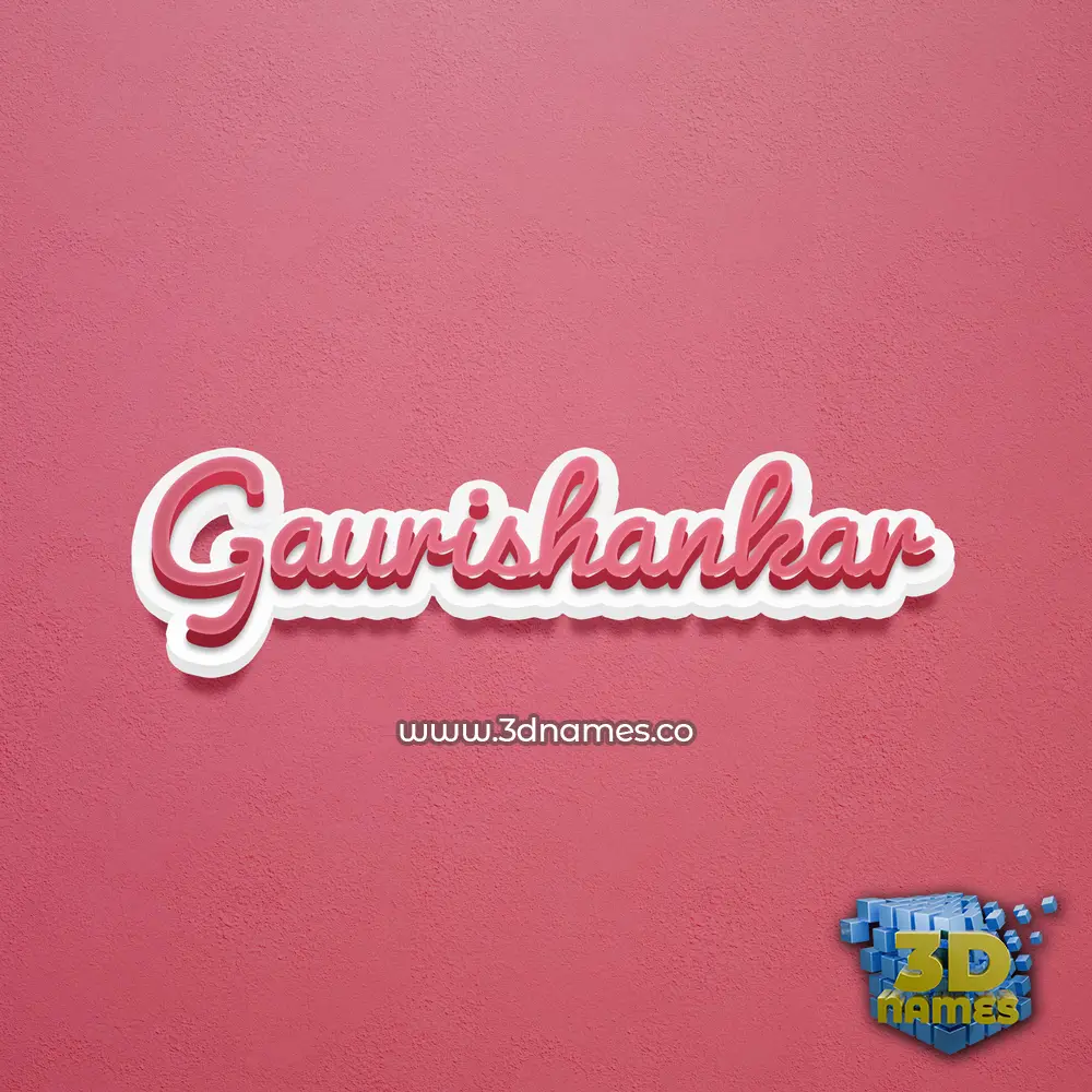 gaurishankar in Red Scribble style - 3D name wallpaper