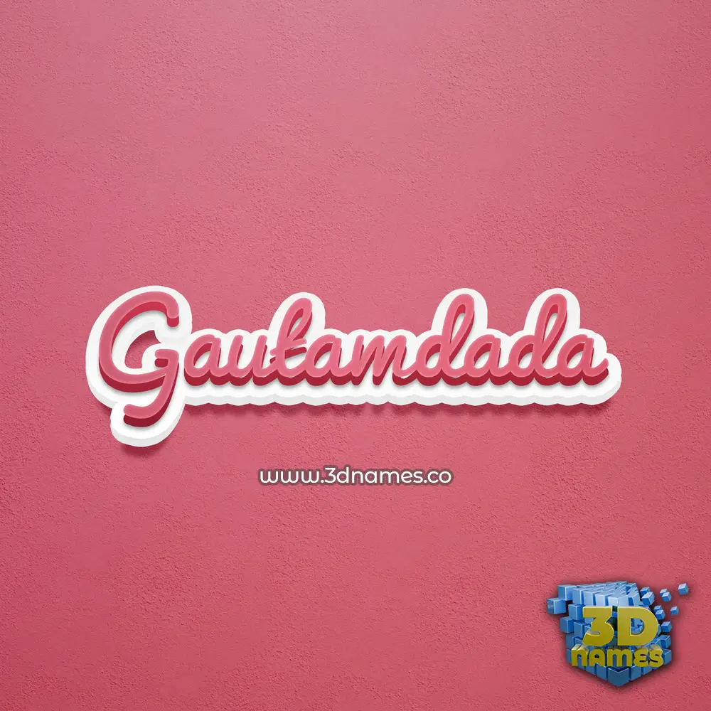 gautamdada in Red Scribble style - 3D name wallpaper