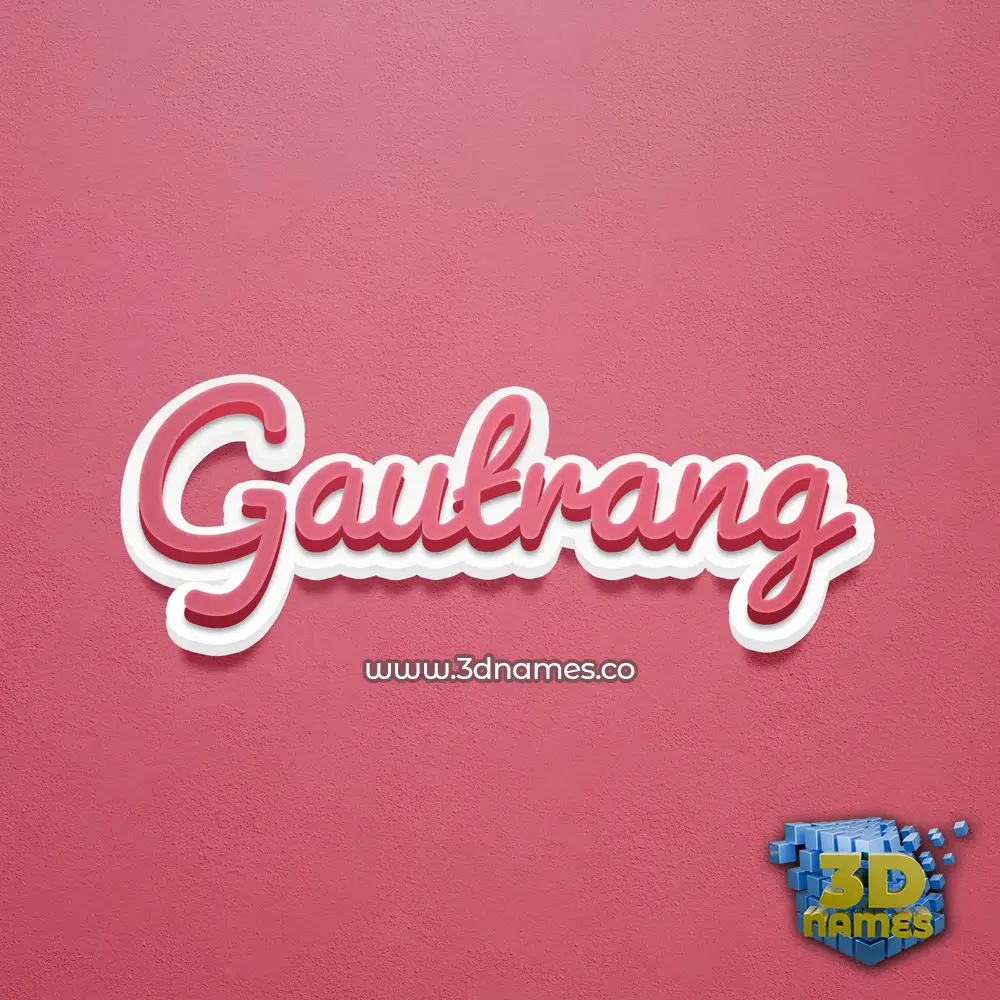 gautrang in Red Scribble style - 3D name wallpaper