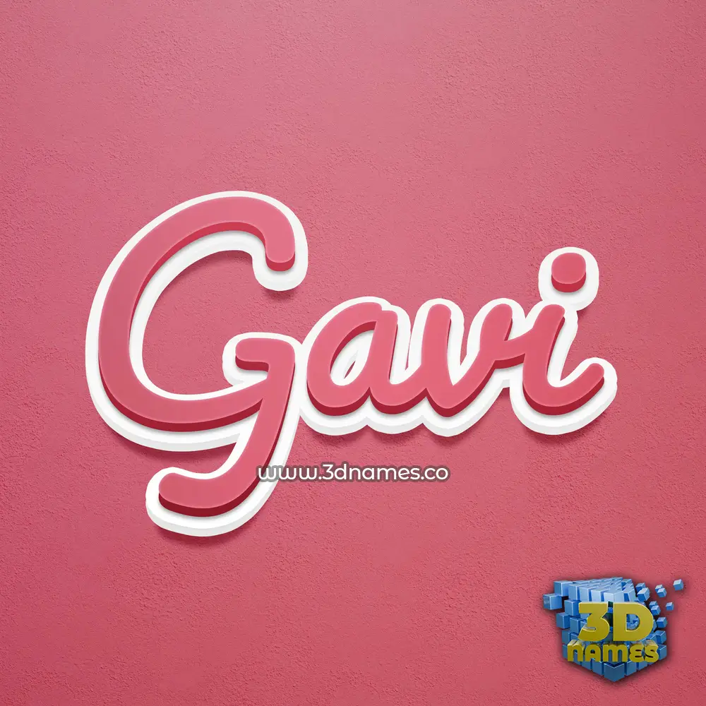 gavi in Red Scribble style - 3D name wallpaper