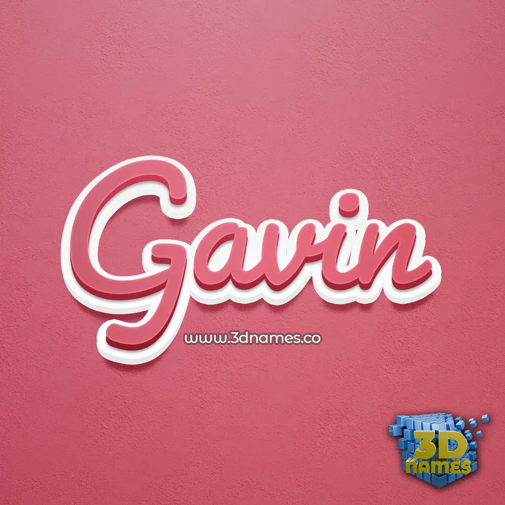 gavin in Red Scribble style - 3D name wallpaper