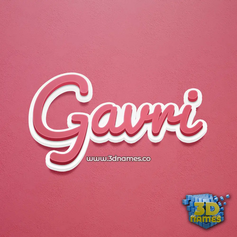 gavri in Red Scribble style - 3D name wallpaper