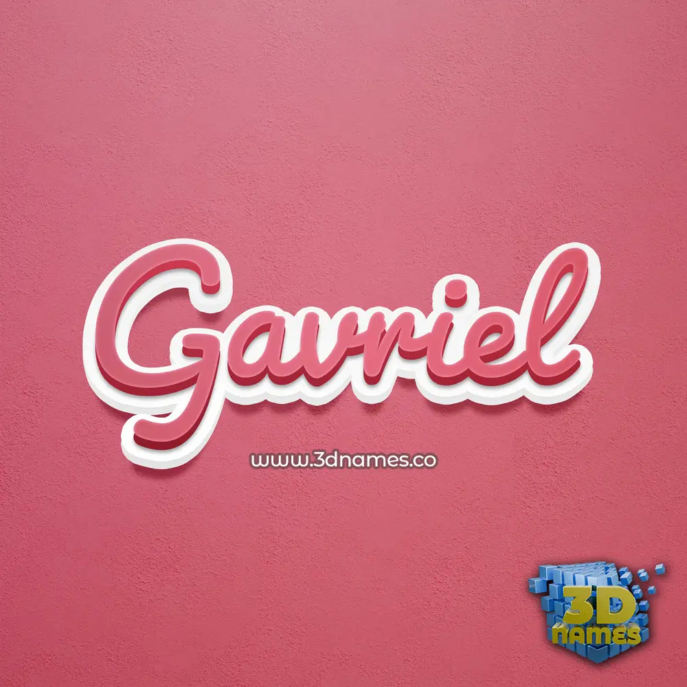 gavriel in Red Scribble style - 3D name wallpaper