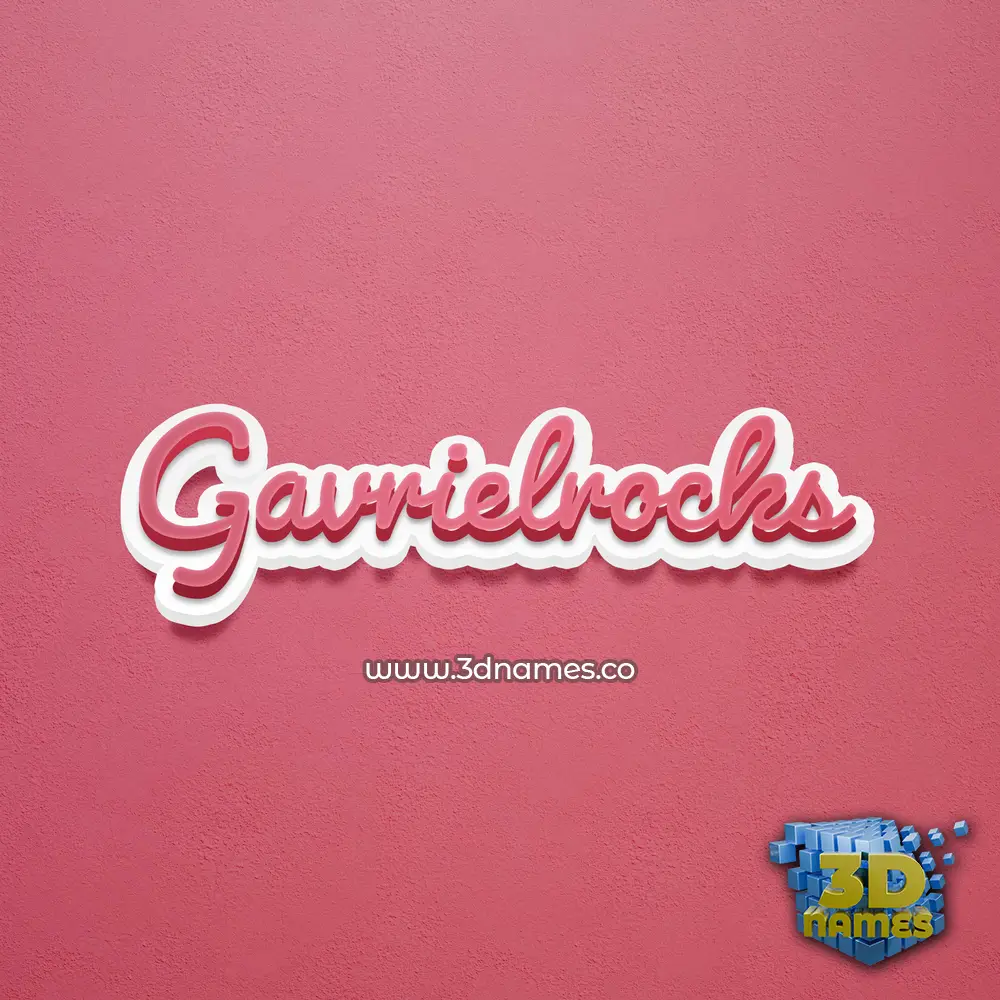 gavrielrocks in Red Scribble style - 3D name wallpaper
