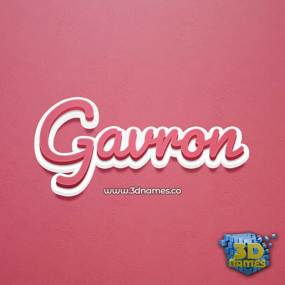 gavron in Red Scribble style - 3D name wallpaper