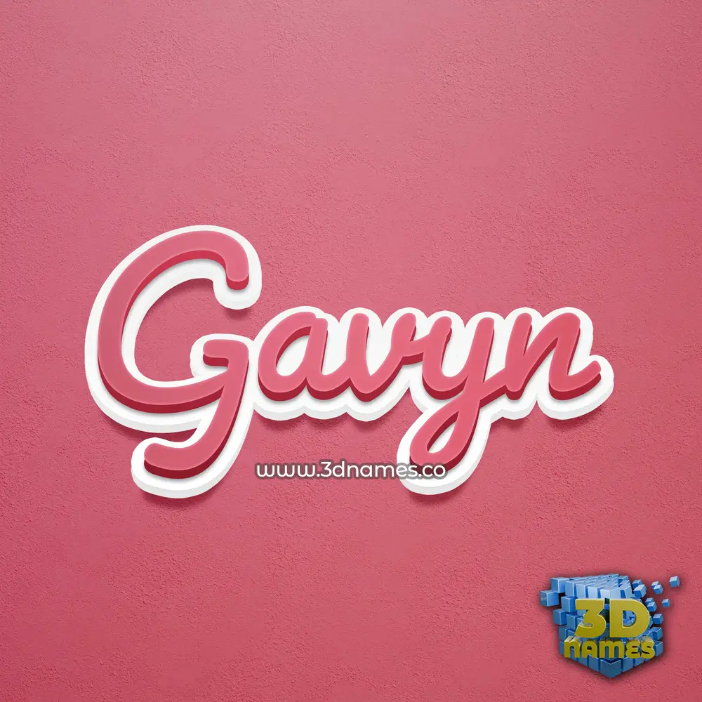 gavyn in Red Scribble style - 3D name wallpaper