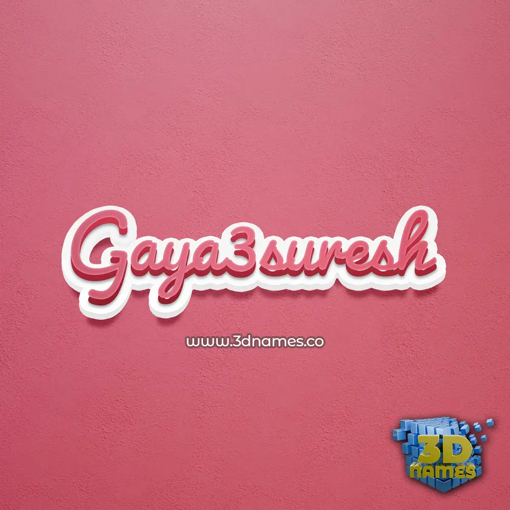 gaya3suresh in Red Scribble style - 3D name wallpaper