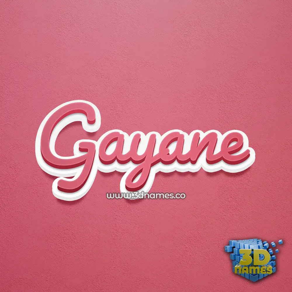 gayane in Red Scribble style - 3D name wallpaper