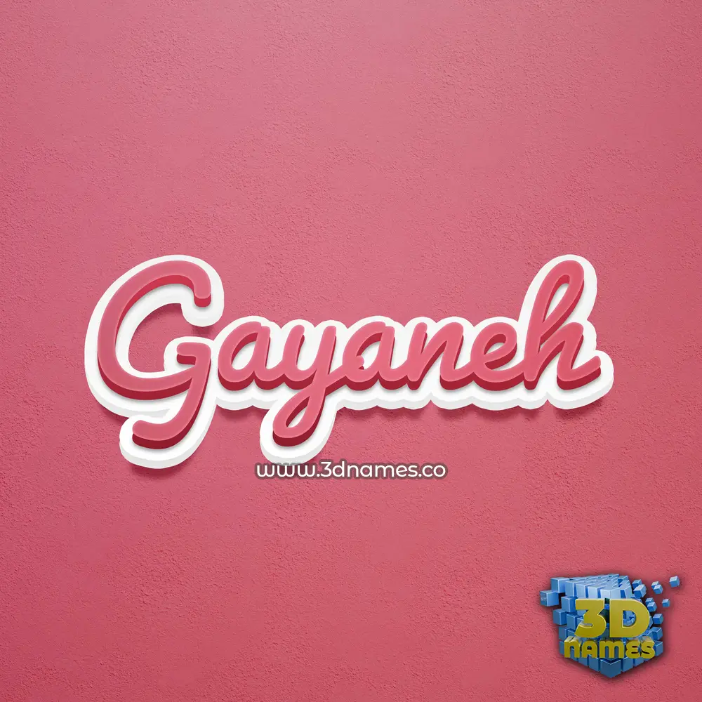 gayaneh in Red Scribble style - 3D name wallpaper