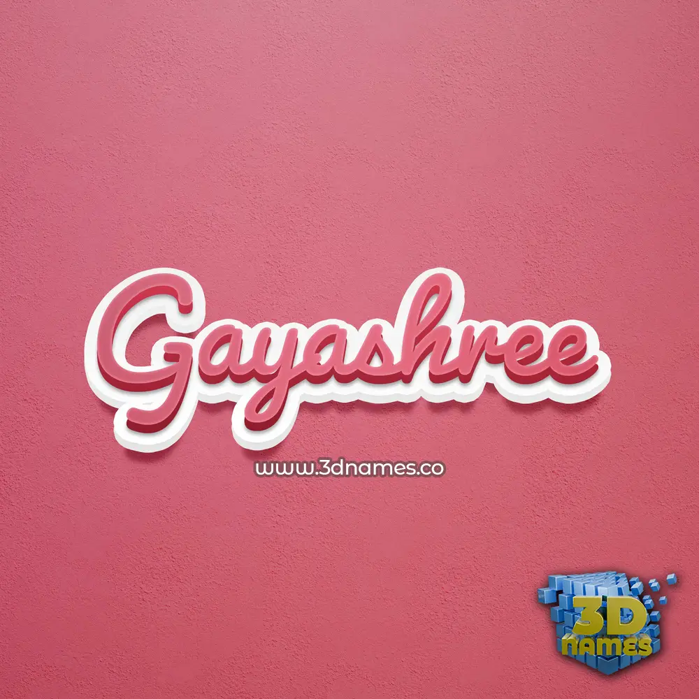 gayashree in Red Scribble style - 3D name wallpaper