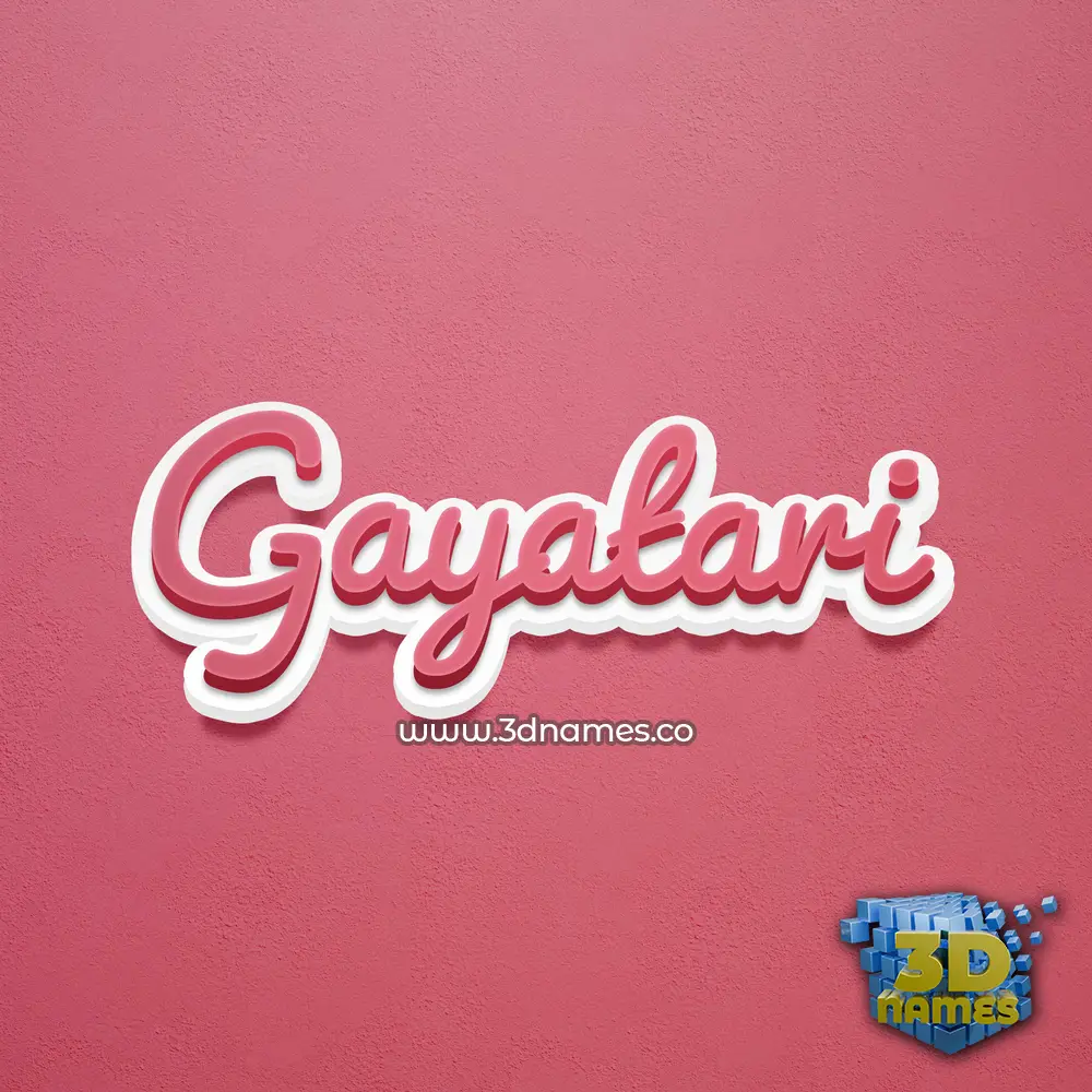 gayatari in Red Scribble style - 3D name wallpaper