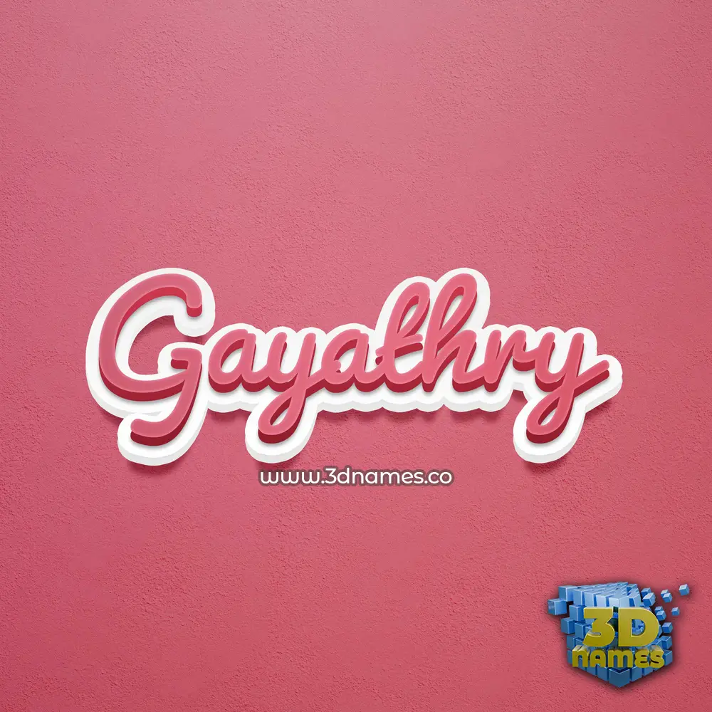 gayathry in Red Scribble style - 3D name wallpaper