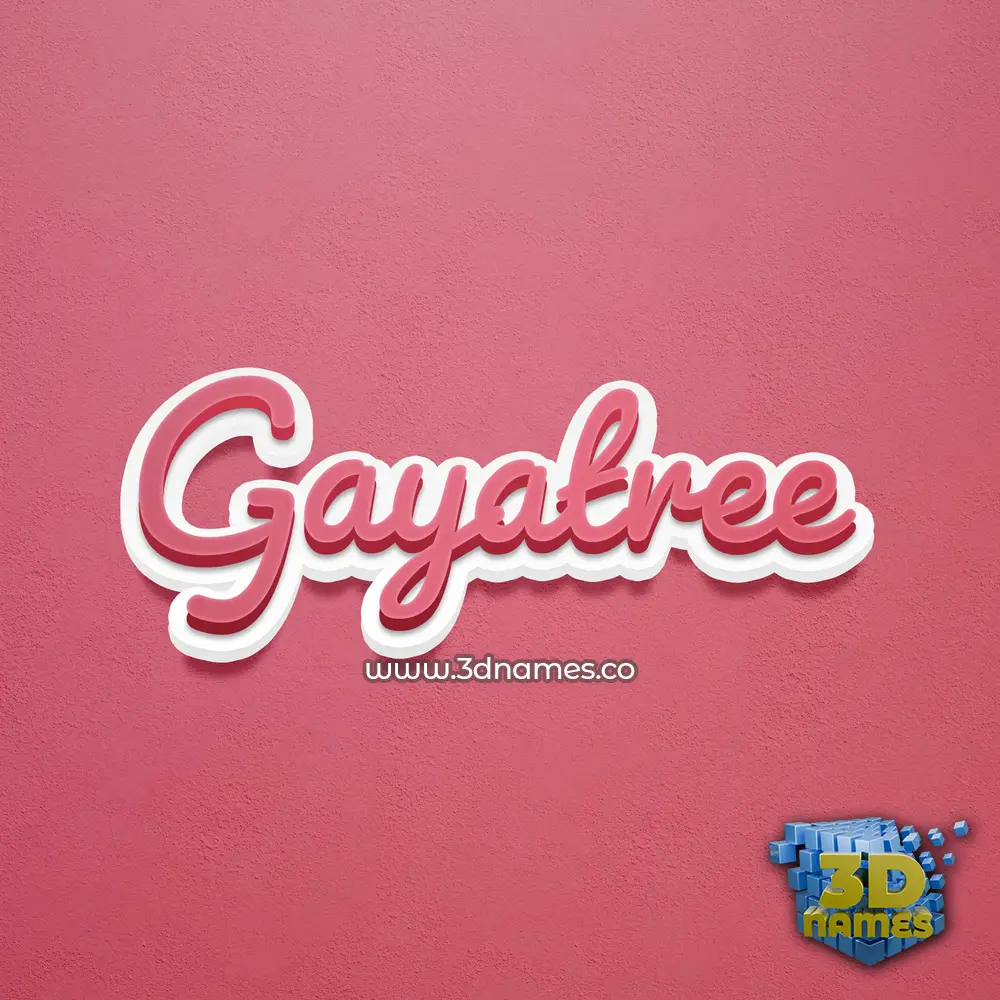gayatree in Red Scribble style - 3D name wallpaper