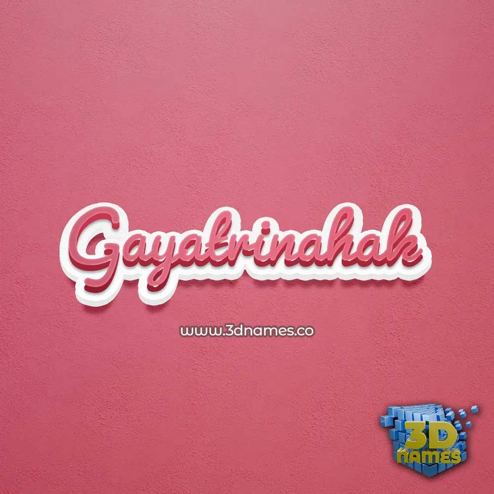gayatrinahak in Red Scribble style - 3D name wallpaper