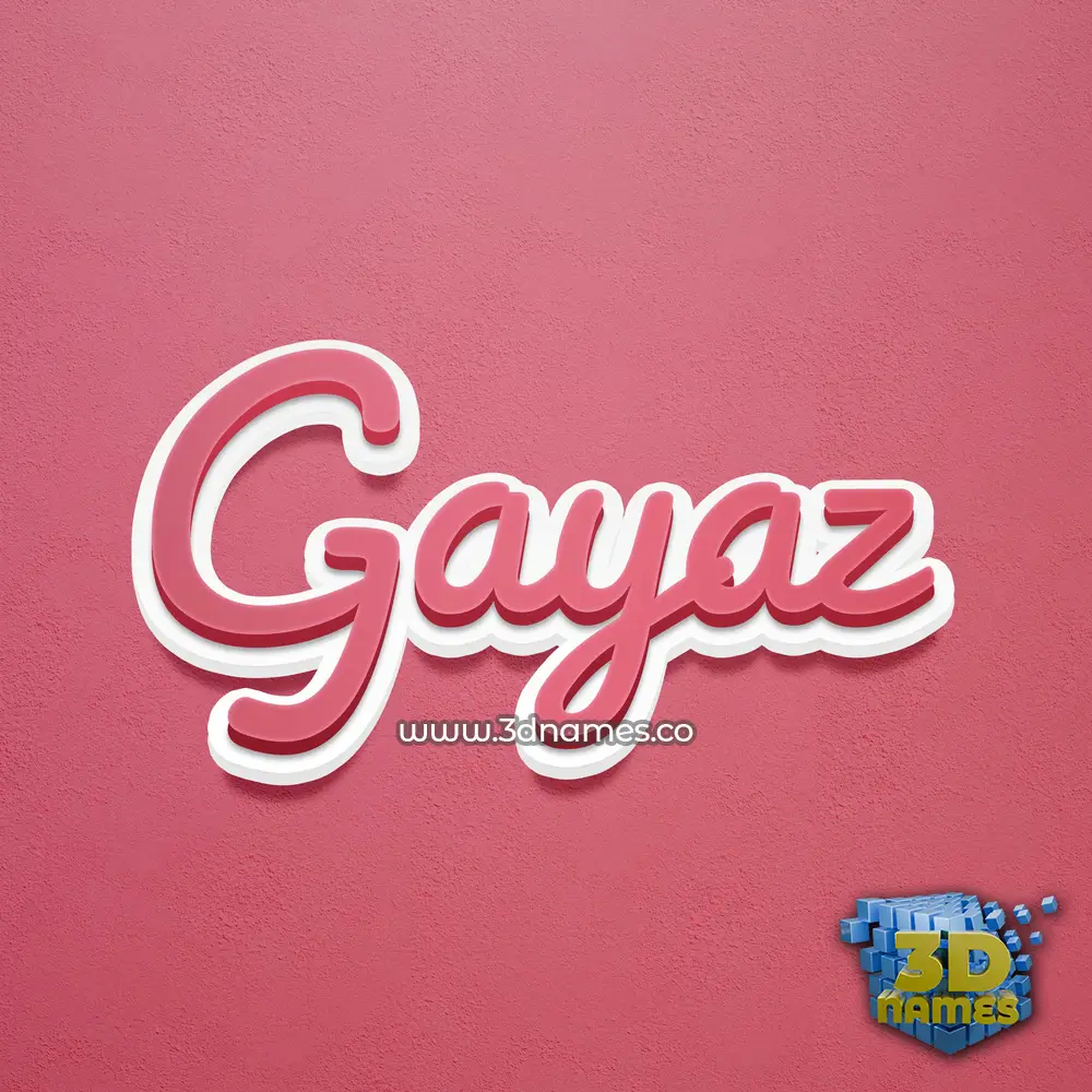 gayaz in Red Scribble style - 3D name wallpaper