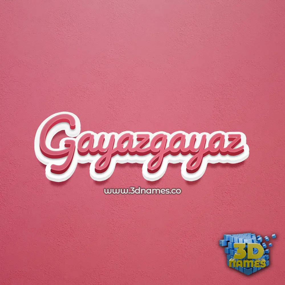 gayazgayaz in Red Scribble style - 3D name wallpaper
