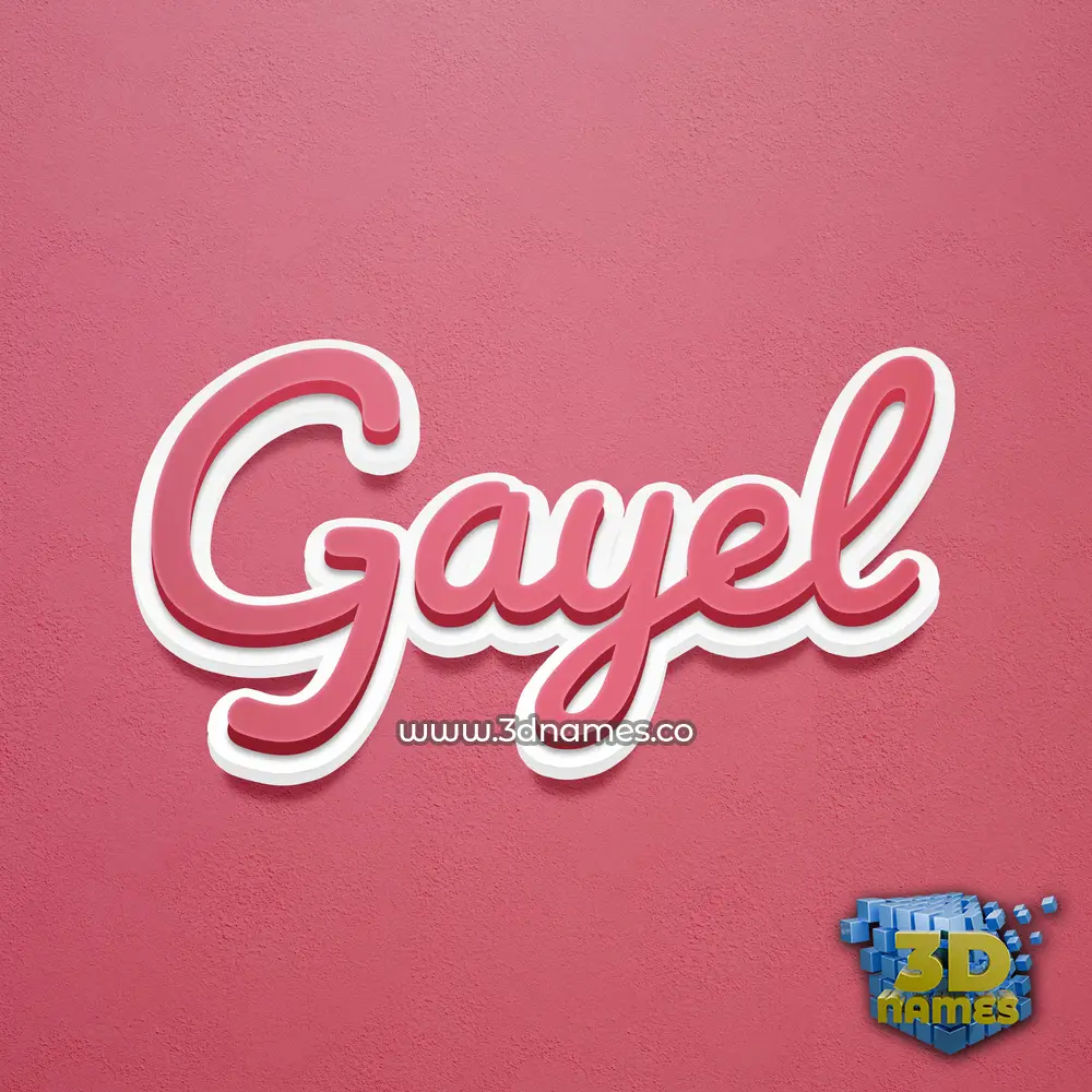 gayel in Red Scribble style - 3D name wallpaper