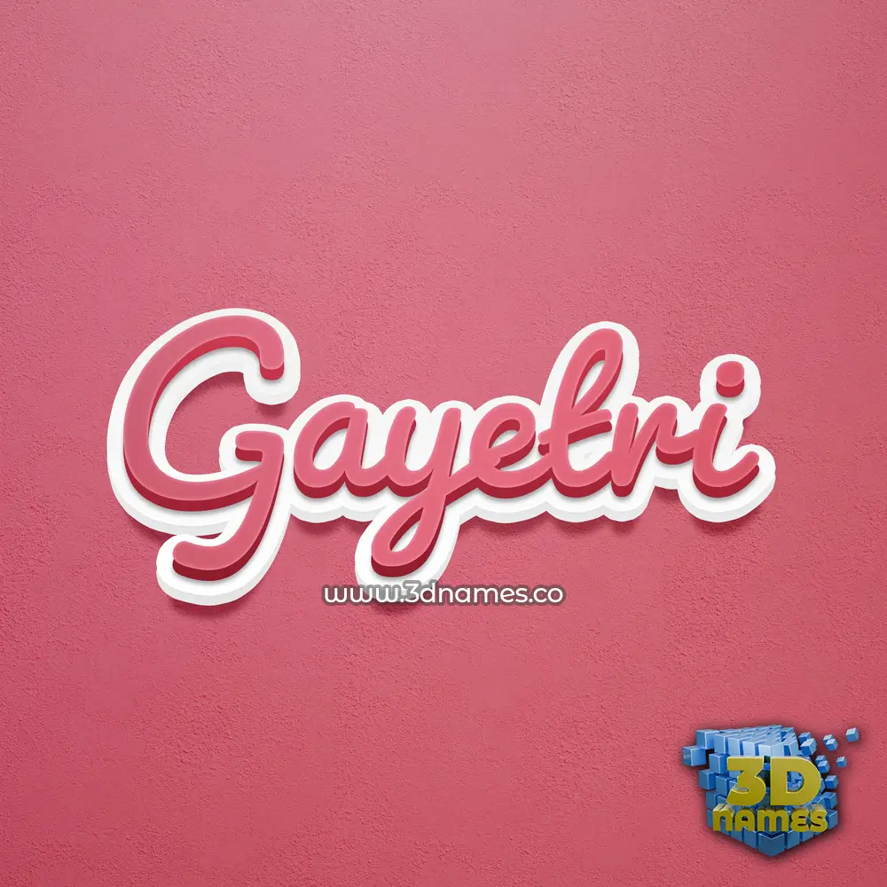 gayetri in Red Scribble style - 3D name wallpaper