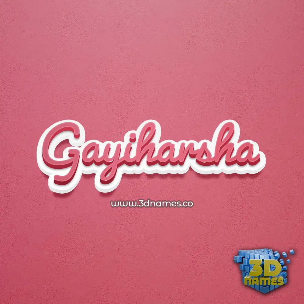 gayiharsha in Red Scribble style - 3D name wallpaper