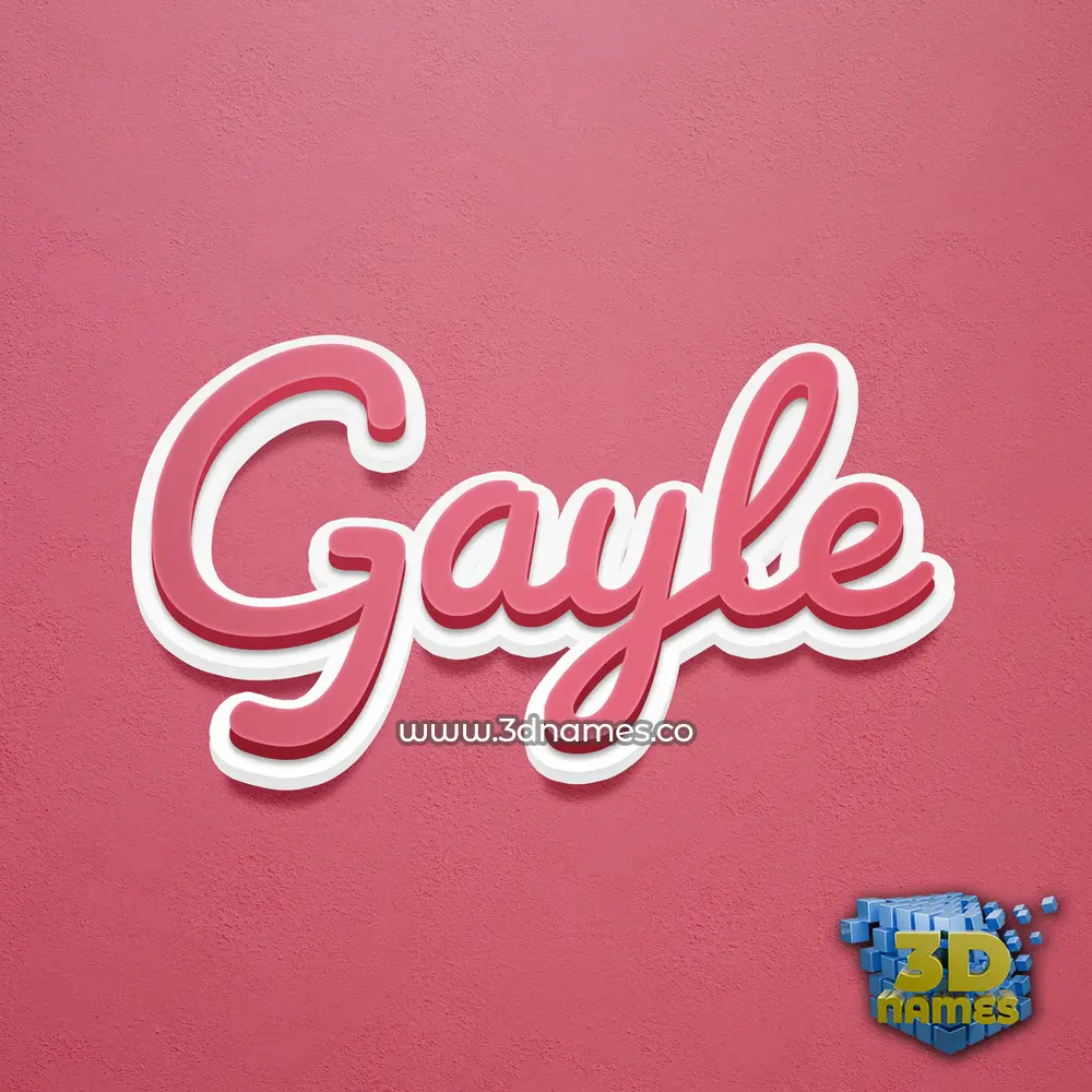 gayle in Red Scribble style - 3D name wallpaper