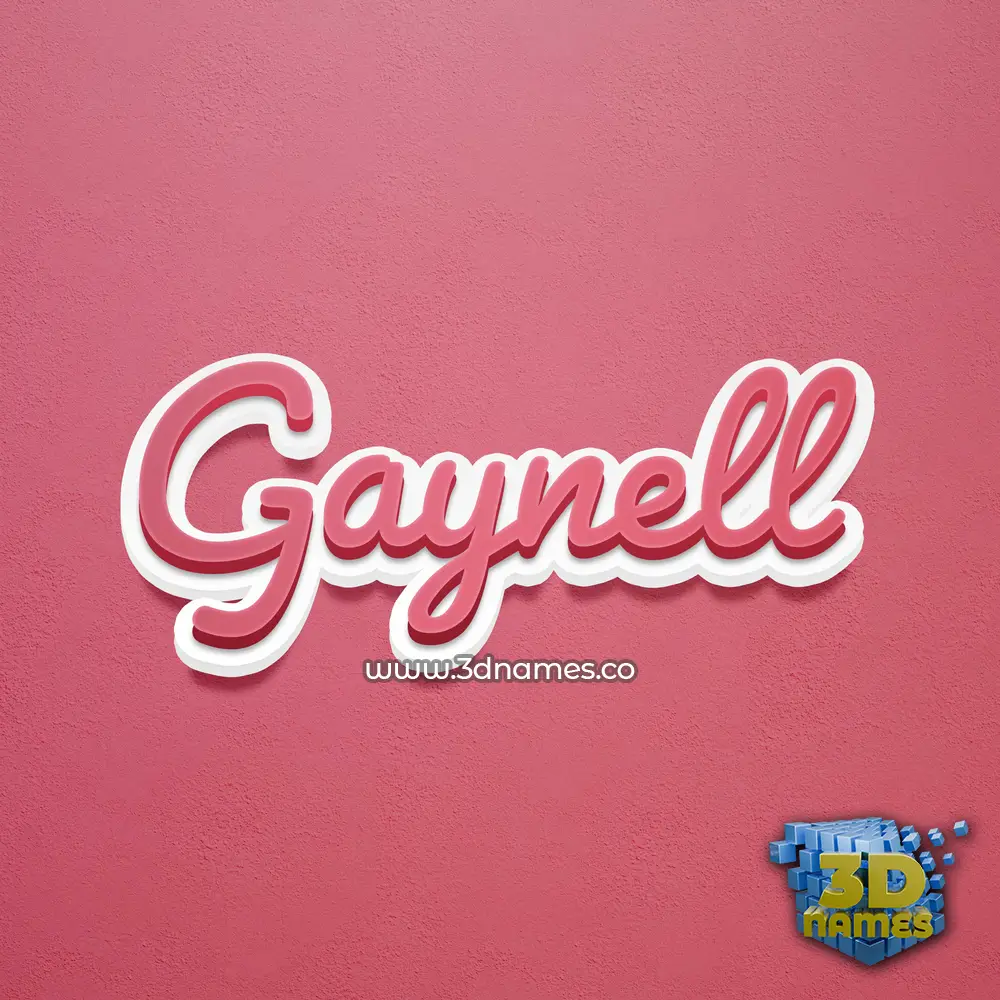 gaynell in Red Scribble style - 3D name wallpaper