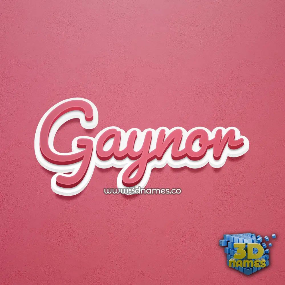 gaynor in Red Scribble style - 3D name wallpaper