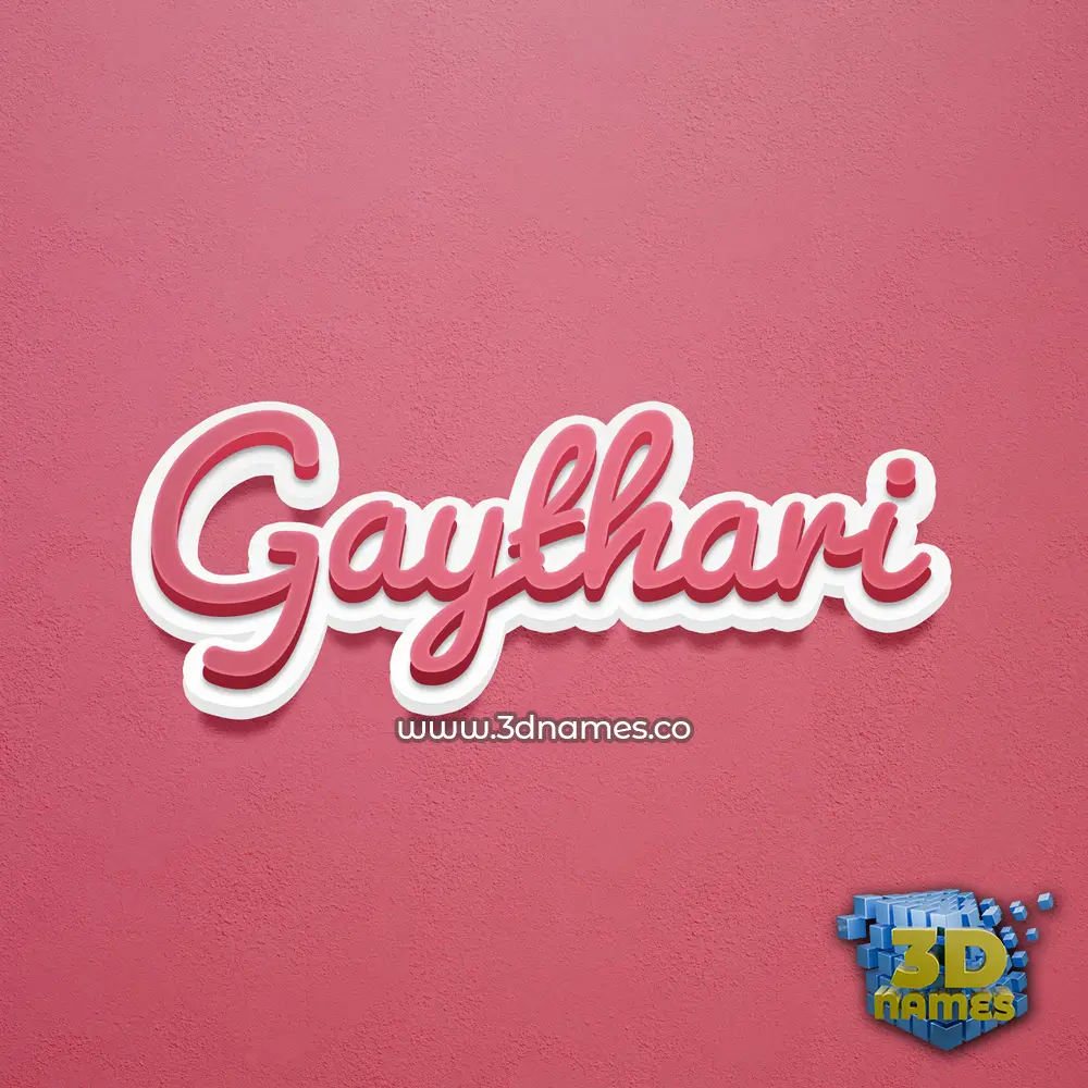gaythari in Red Scribble style - 3D name wallpaper