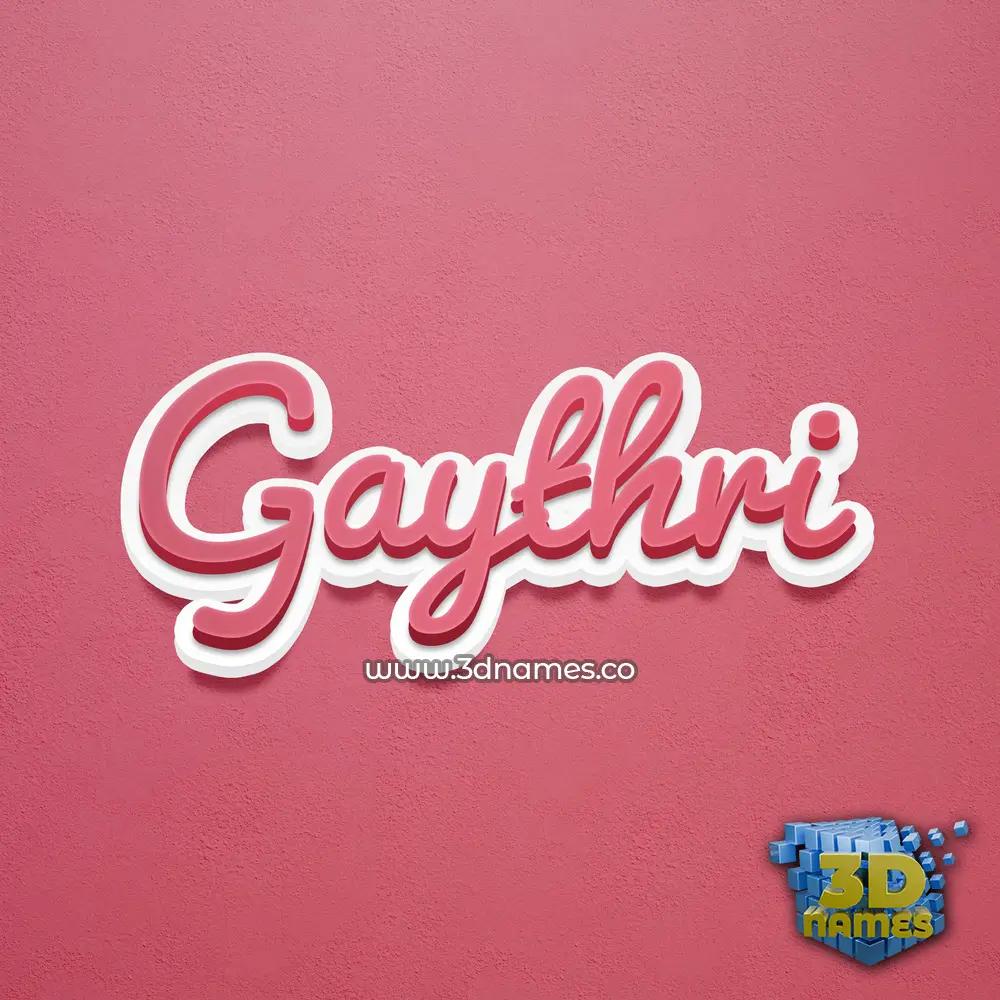gaythri in Red Scribble style - 3D name wallpaper