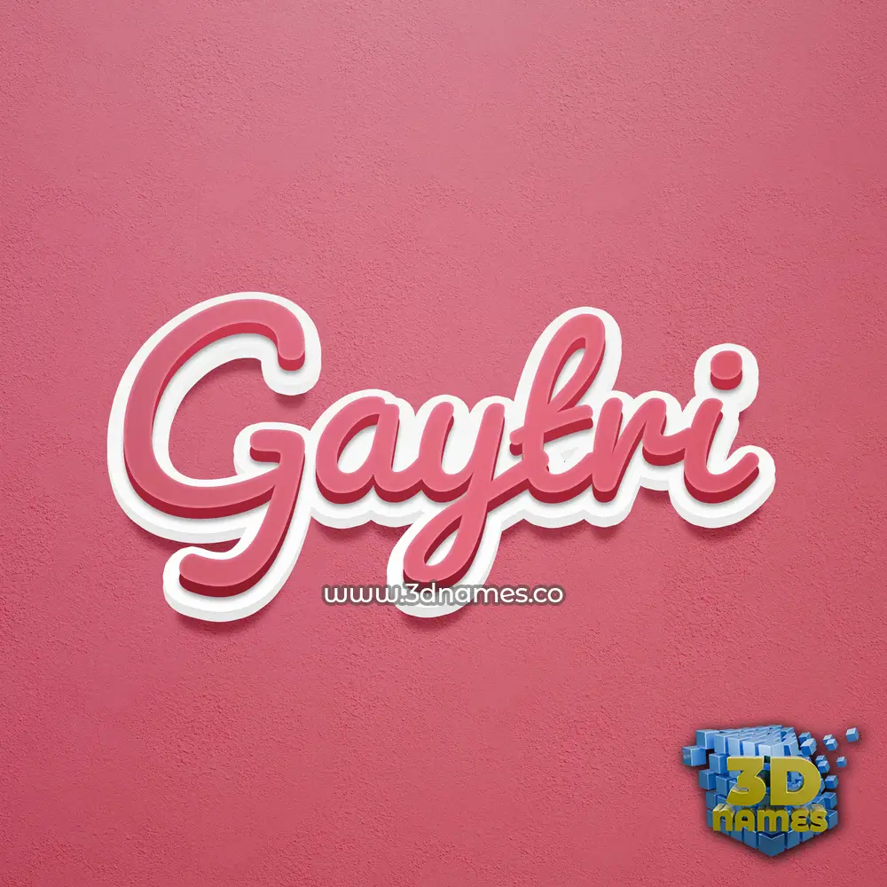 gaytri in Red Scribble style - 3D name wallpaper