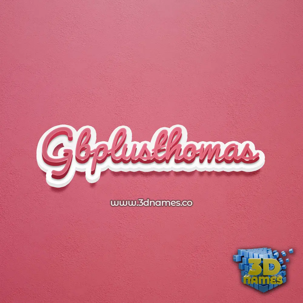 gbplusthomas in Red Scribble style - 3D name wallpaper