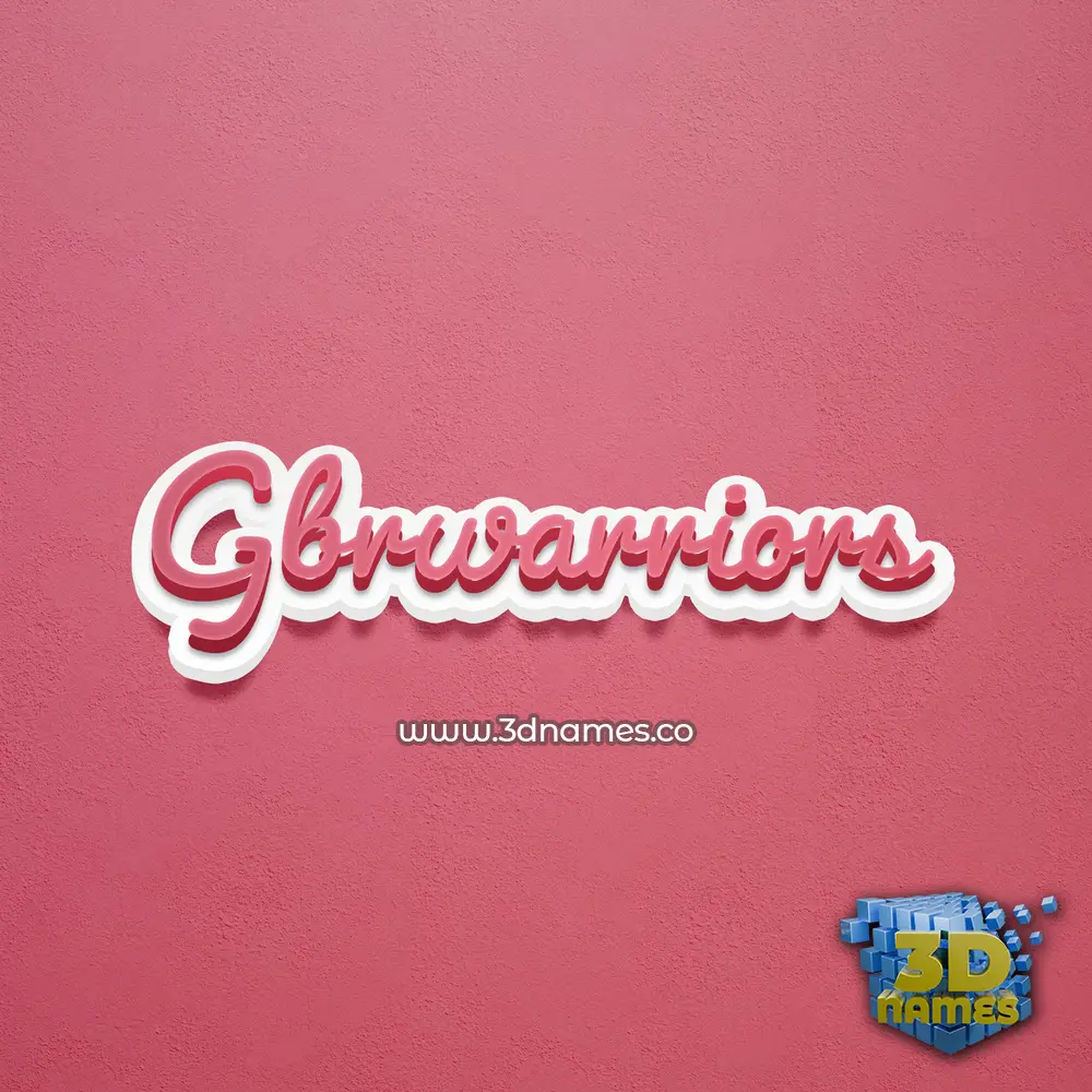 gbrwarriors in Red Scribble style - 3D name wallpaper