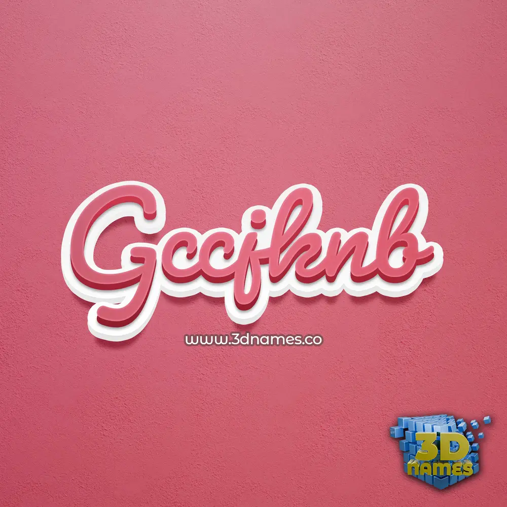gccjknb in Red Scribble style - 3D name wallpaper