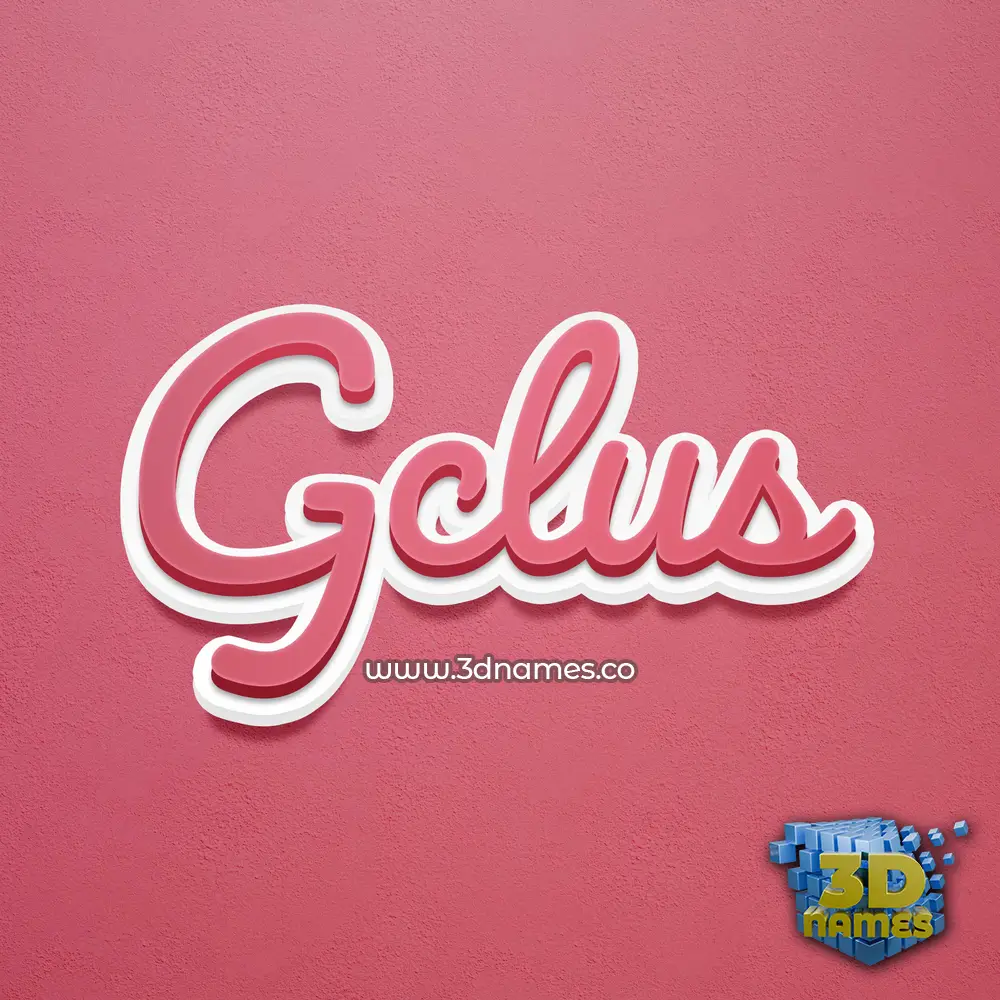 gclus in Red Scribble style - 3D name wallpaper