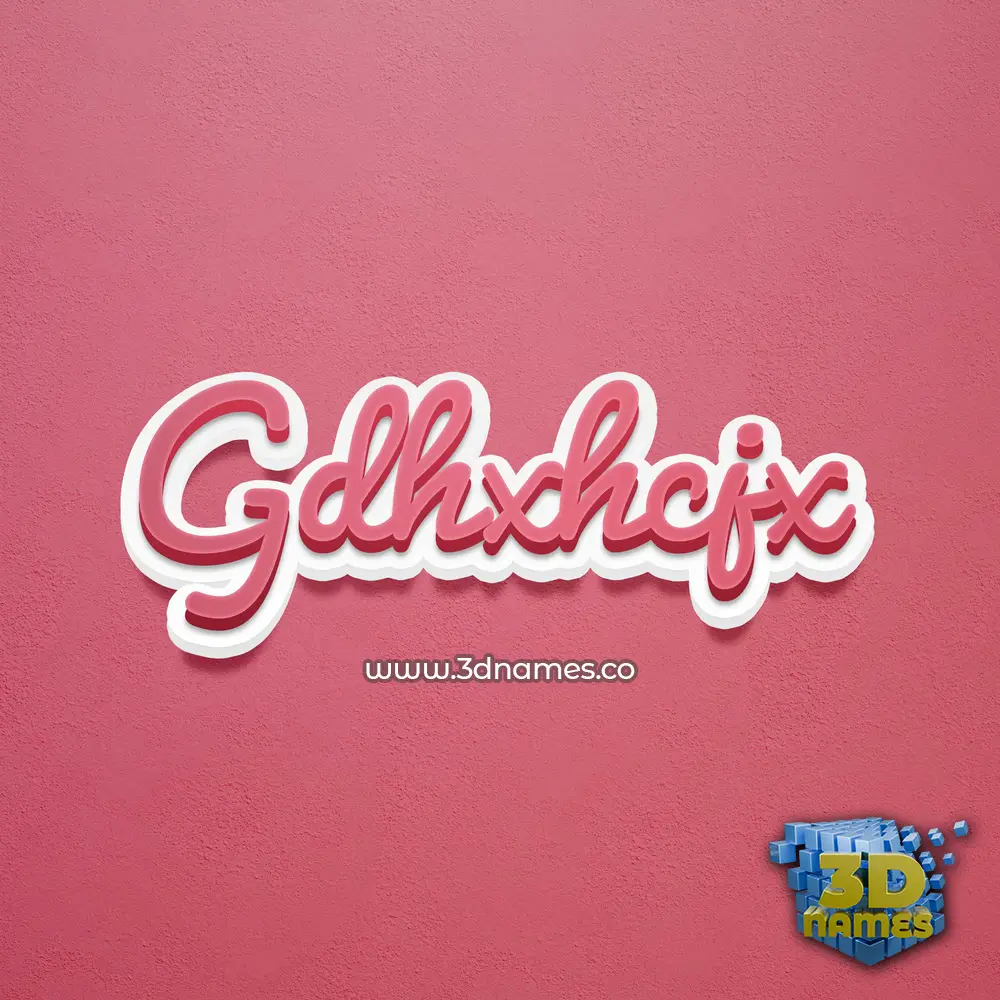 gdhxhcjx in Red Scribble style - 3D name wallpaper
