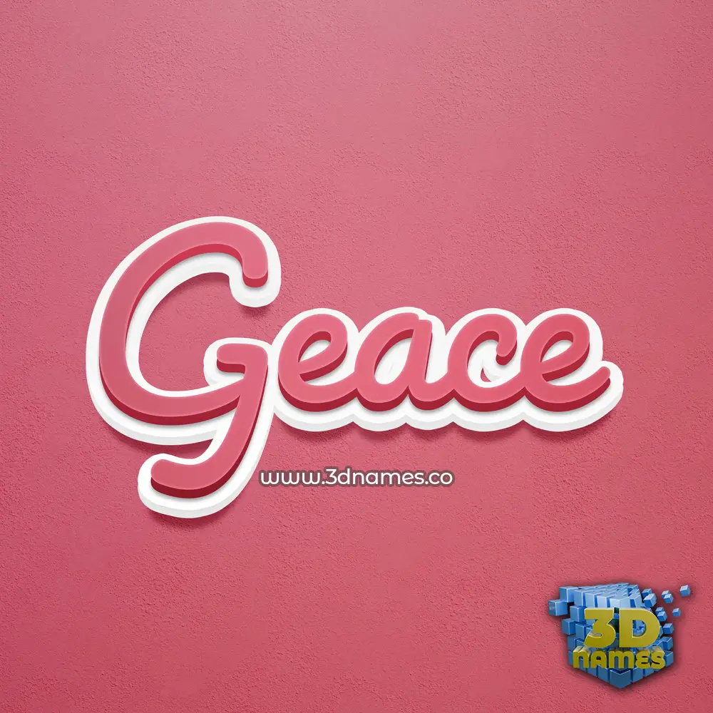 geace in Red Scribble style - 3D name wallpaper