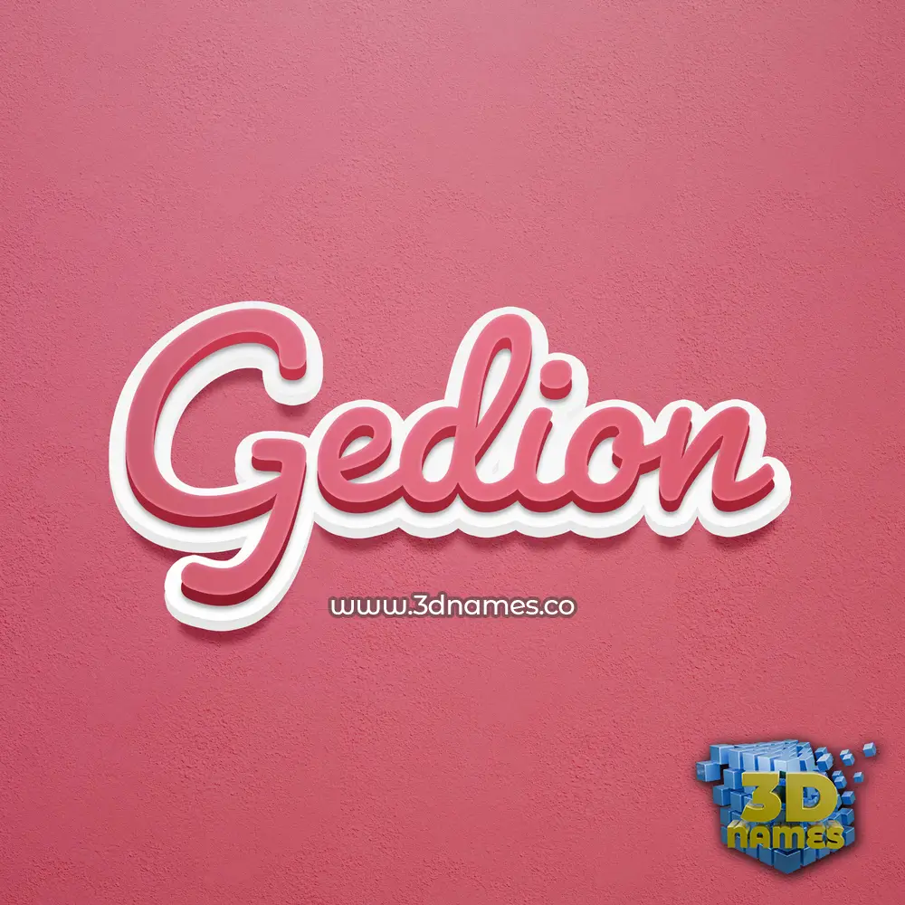 gedion in Red Scribble style - 3D name wallpaper