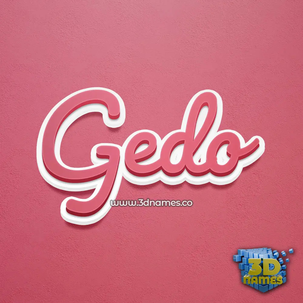 gedo in Red Scribble style - 3D name wallpaper