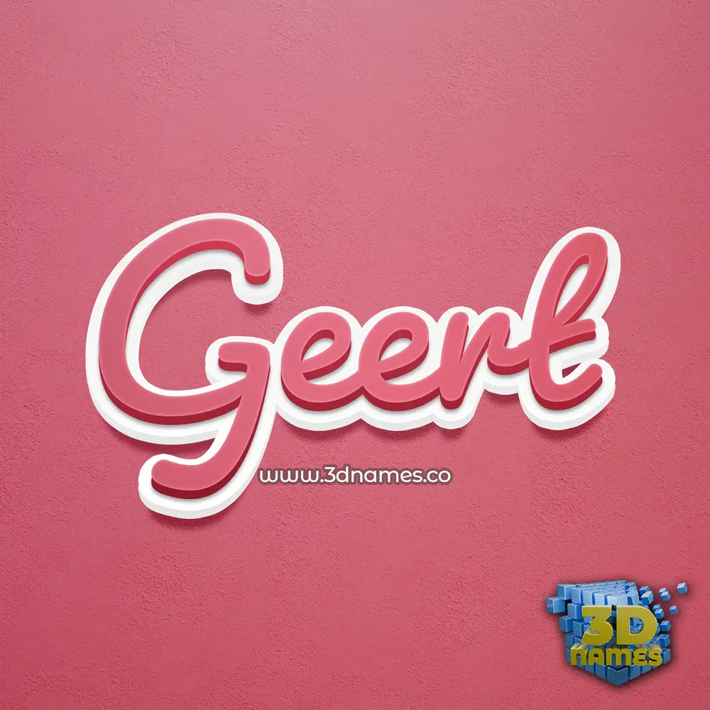 geert in Red Scribble style - 3D name wallpaper