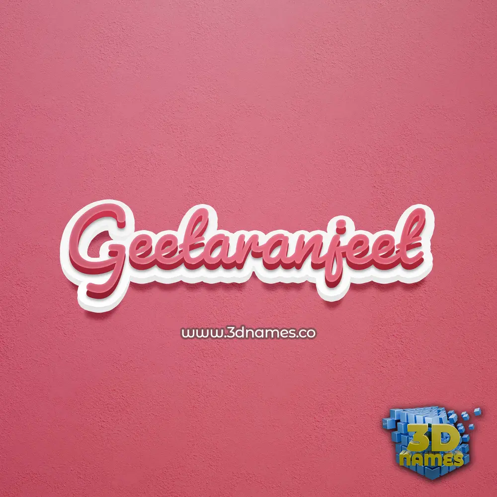 geetaranjeet in Red Scribble style - 3D name wallpaper