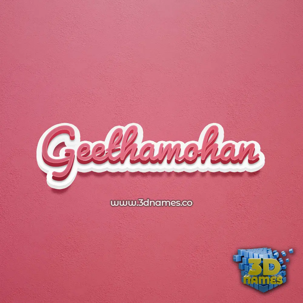 geethamohan in Red Scribble style - 3D name wallpaper