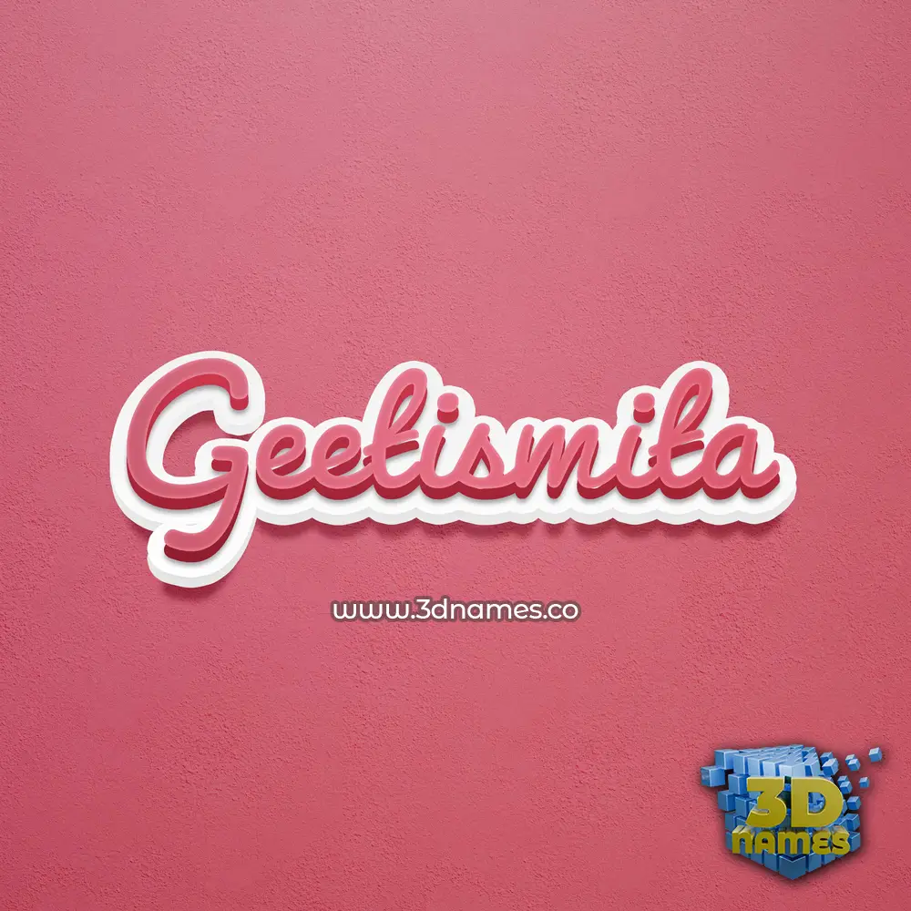 geetismita in Red Scribble style - 3D name wallpaper