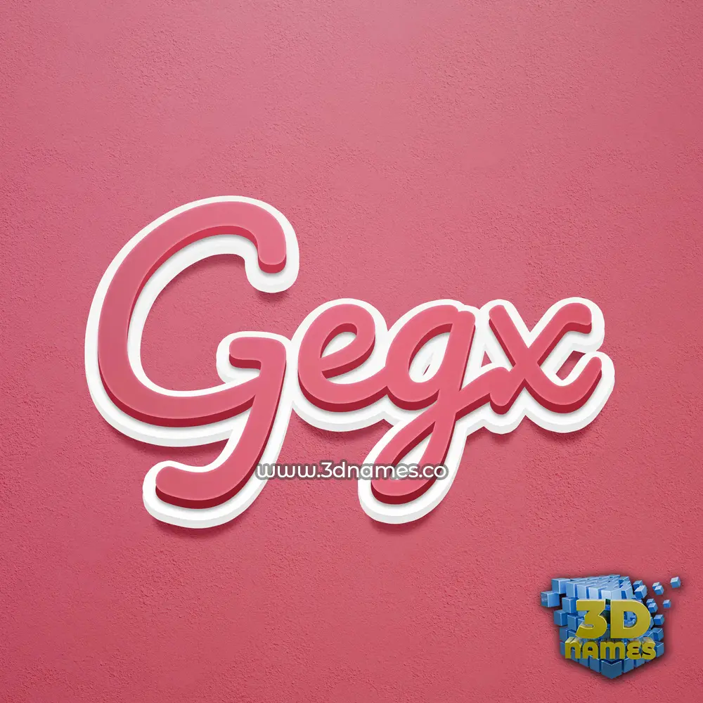 gegx in Red Scribble style - 3D name wallpaper